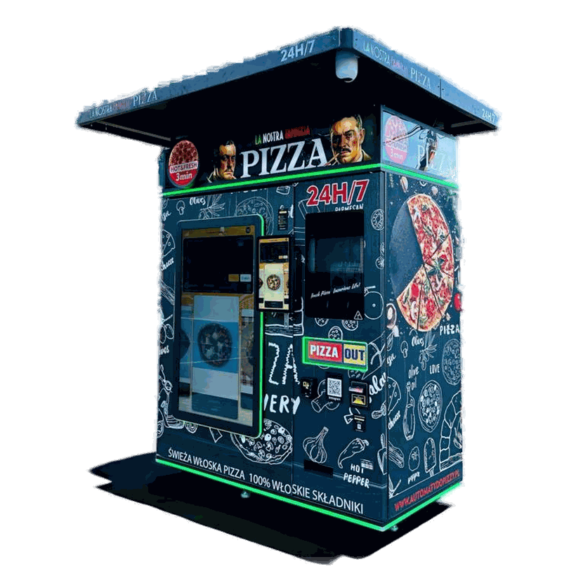 Automat de pizza — vedere din dreapta