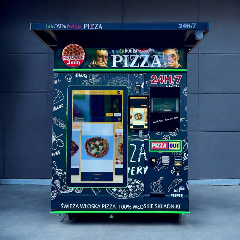 Pizza automata — szemből